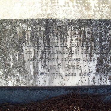 SIMPSON Agnes Louise -1872 :: SIMPSON Agnes Jane -1873