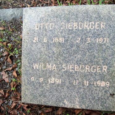 SIEBORGER Otto 1891-1971 &amp; Wilma 1891-1989