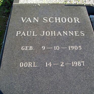 SCHOOR Paul Johannes, van 1905-1987