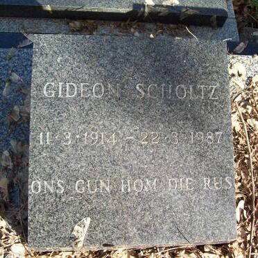 SCHOLTZ Gideon 1914-1987