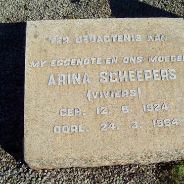 SCHEEPERS Arina nee VIVIERS 1924-1964