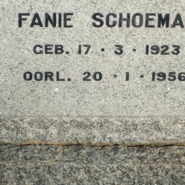 SCHOEMAN Fanie 1923-1956