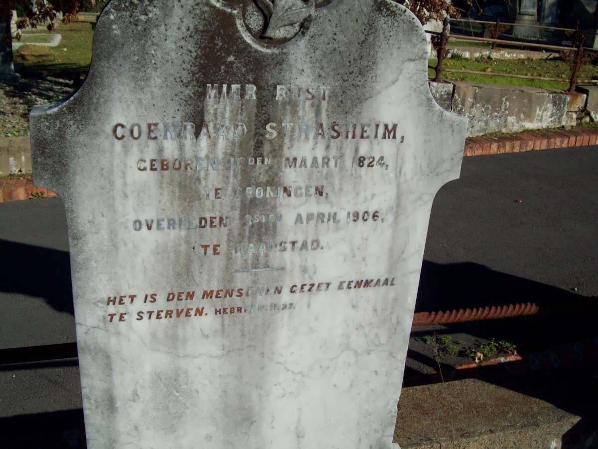 STRASHEIM Coenraad 1824-1906