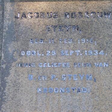 STEYN Jacobus Rossouw 1916-1934