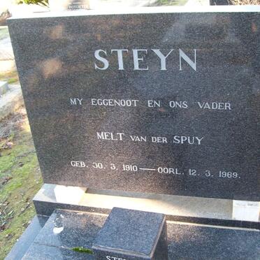STEYN Melt van der Spuy 1910-1969 :: STEYN Susanna M. nee CORNADIE 1948-1999 :: STEYN Johanna J. 1912-1995
