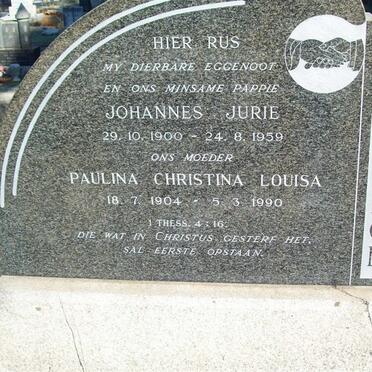 STRYDOM Johannes Jurie 1900-1959 &amp; Paulina Christina Louisa 1904-1990