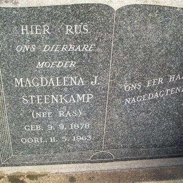 STEENKAMP Magdalena J. nee RAS 1878-1963