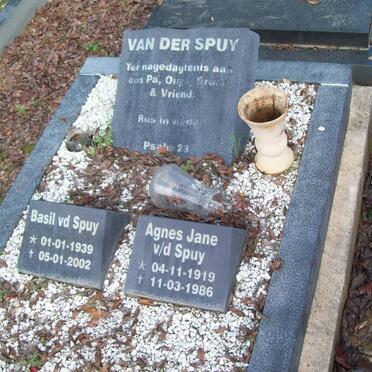 SPUY Basil, v.d. 1939-2002 &amp; Agnes Jane 1919-1986