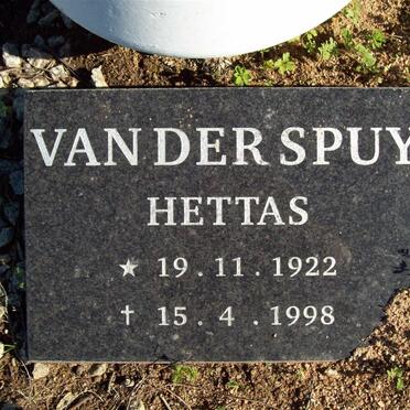 SPUY Hettas, van der 1922-1998