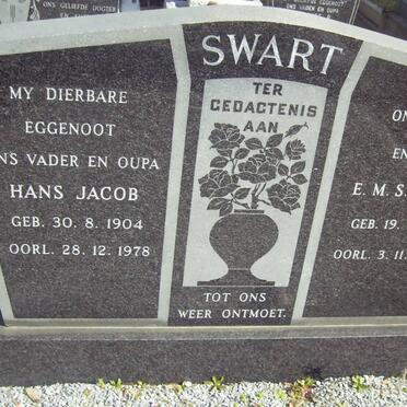 SWART Hans Jacob 1904-1978 &amp; E.M.S. 1919-1989