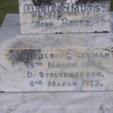 SMUTS Maria nee REITZ 1841-1913