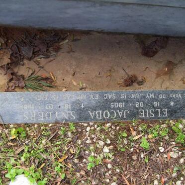 SNYDERS Elsie Jacoba 1905-198?
