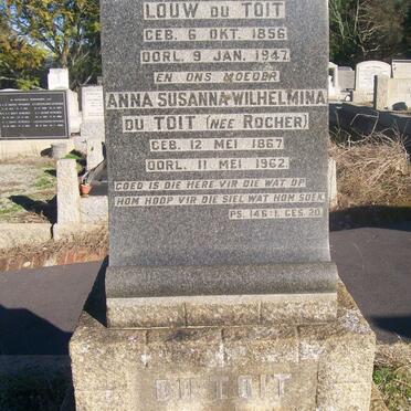 TOIT Louw, du 1856-1947 &amp; Anna Susanna Wilhelmina ROCHER 1867-1962