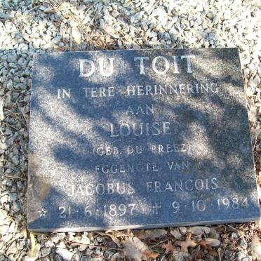 TOIT Louise, du nee DU PREEZ 1897-1984