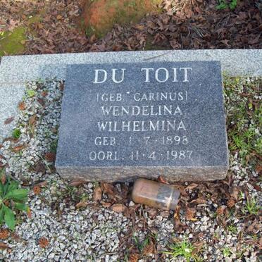 TOIT Wendelina Wilhelmina, du nee CARINUS 1898-1987