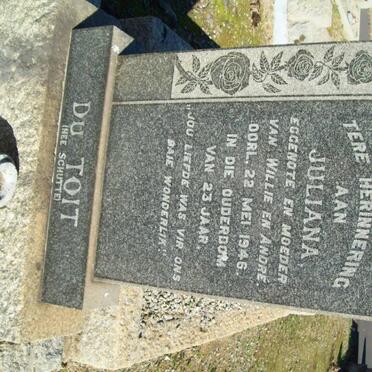 TOIT Juliana, du nee SCHUTTE -1946