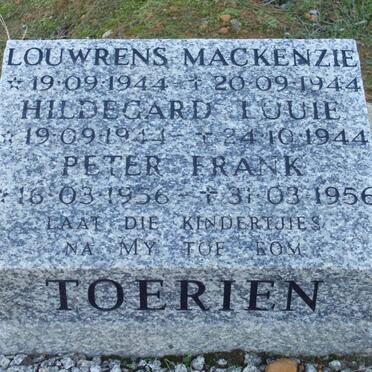 TOERIEN Louwrens Mackenzie 1944-1944 :: TOERIEN Hildegard Louie 1944-1944 :: TOERIEN Peter Frank 1956-1956_1