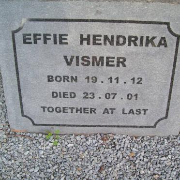 VISMER Effie Hendrika 1912-2001