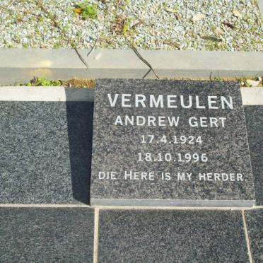 VERMEULEN Andrew Gert 1924-1996