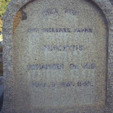 VOS Albertus Johannes, de -1955