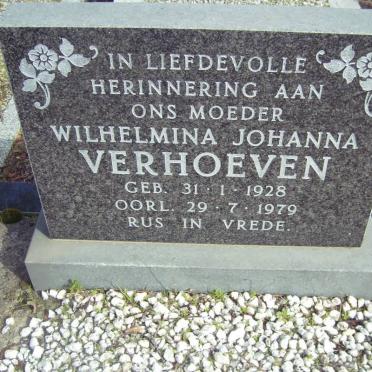 VERHOEVEN Wilhelmina Johanna 1928-1979