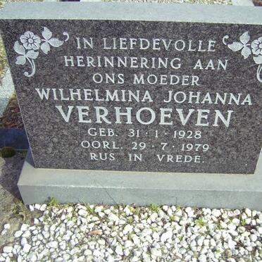 VERHOEVEN Wilhelmina Johanna 1928-1979