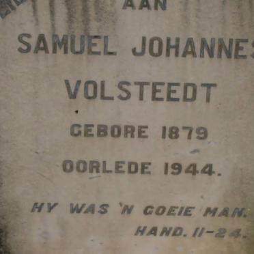 VOLSTEEDT Samuel Johannes 1879-1944