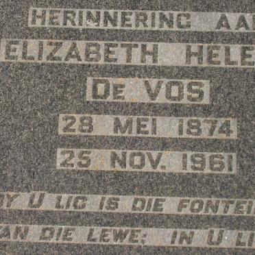 VOS Elizabeth Helena, de 1874-1961