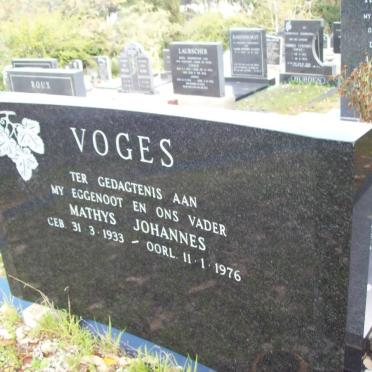VOGES Mathys Johannes 1933-1976