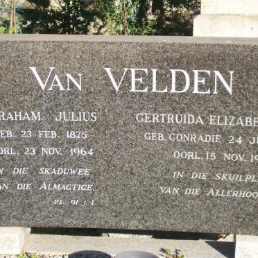 VELDEN Abraham Julius, van 1875-1964 &amp; Gertruida Elizabeth CONRADIE 1889-1981