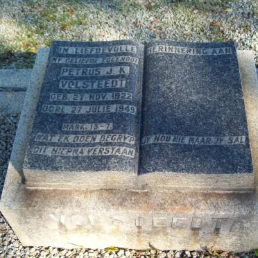 VOLSTEEDT Petrus J.K. 1922-1949