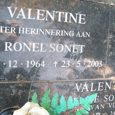 VALENTINE Ronel Sonet 1964-2003