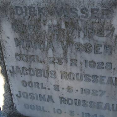 VISSER Dirk -1927 :: VISSER Maria -1928 :: ROUSSEAU Jacobus -1927 :: ROUSSEAU Josina -1949