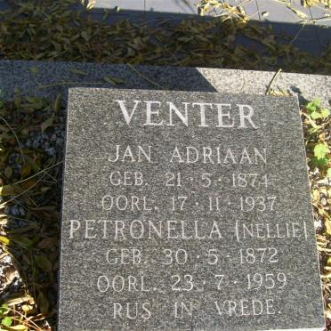 VENTER Jan Adriaan 1874-1937 &amp; Petronella 1872-1959