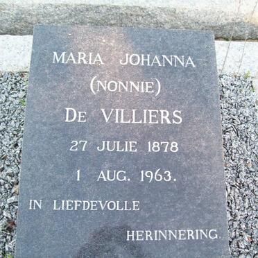 VILLIERS Maria Johanna, de 1878-1963
