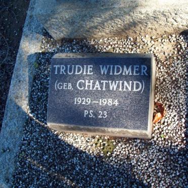WIDMER Trudie nee CHATWIND 1929-1984