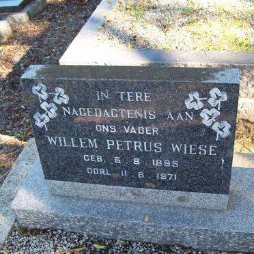 WIESE Willem Petrus 1895-1971