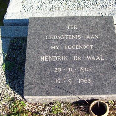 WAAL Hendrik, de 1902-1963