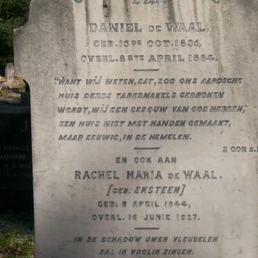 WAAL Daniel, de 1835-1884 &amp; Rachel Maria EKSTEEN 1844-1927