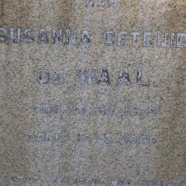 WAAL Susanna Gertruida, de 1872-1946