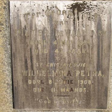 WAAL Pieter, de -1914 :: DE WAAL Wilhelmina Petra -1908