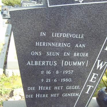 WET Albertus, de 1957-1980