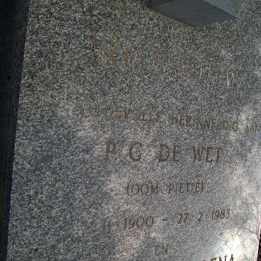 WET P.G., de 1900-1983