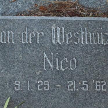 WESTHUIZEN Nico, van der 1929-1962