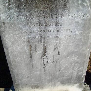 ZYL Martha Magdalena, van nee BOTHA 1855-1906