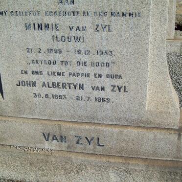 ZYL John Albertyn, van 1893-1969 &amp; Minnie LOUW 1899-1953