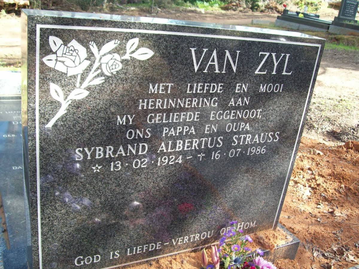 ZYL Sybrand Albertus Strauss, van 1924-1986