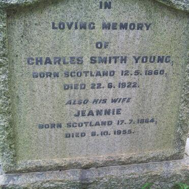 YOUNG Charles Smith 1860-1922 &amp; Jeannie -1864-1955