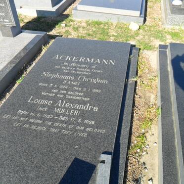 ACKERMANN Stephanus Christian 1924-1992 &amp; Louise Alexandra MULLER 1923-1998