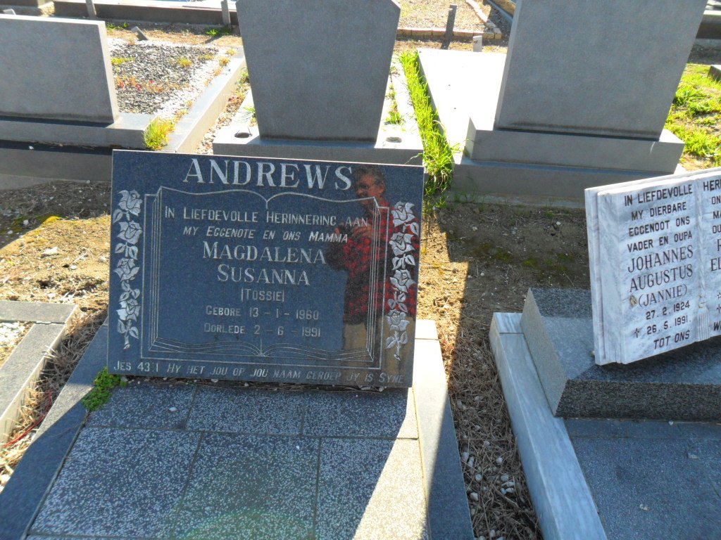 ANDREWS Magdalena Susanna 1960-1991